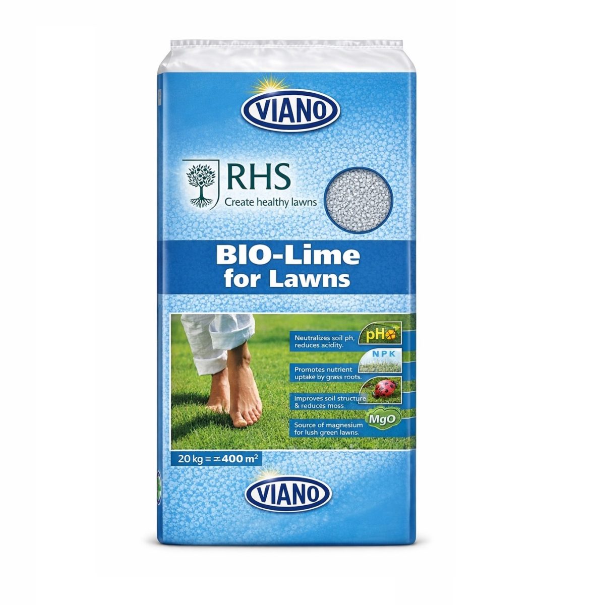 Viano Bio-Lime Organic Lawn Fertiliser 20kg